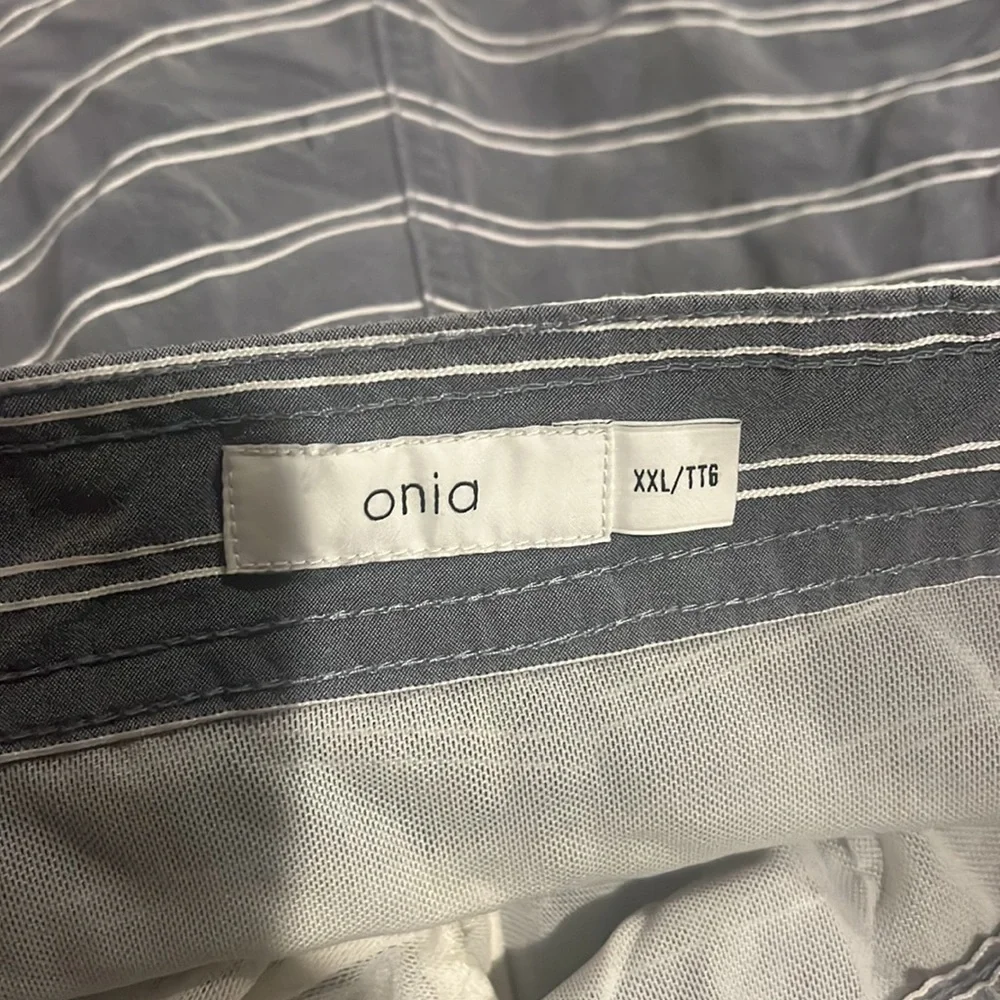 Onia Men’s Striped Grey Swim Trunks Size XXL